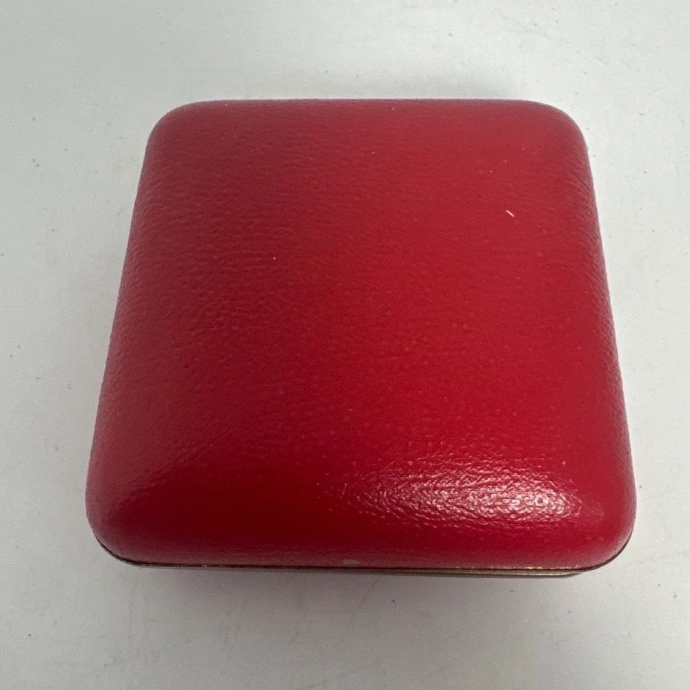 Phinney-Walker Travel Alarm Clock Red Case Germany Vintage MCM Square As is